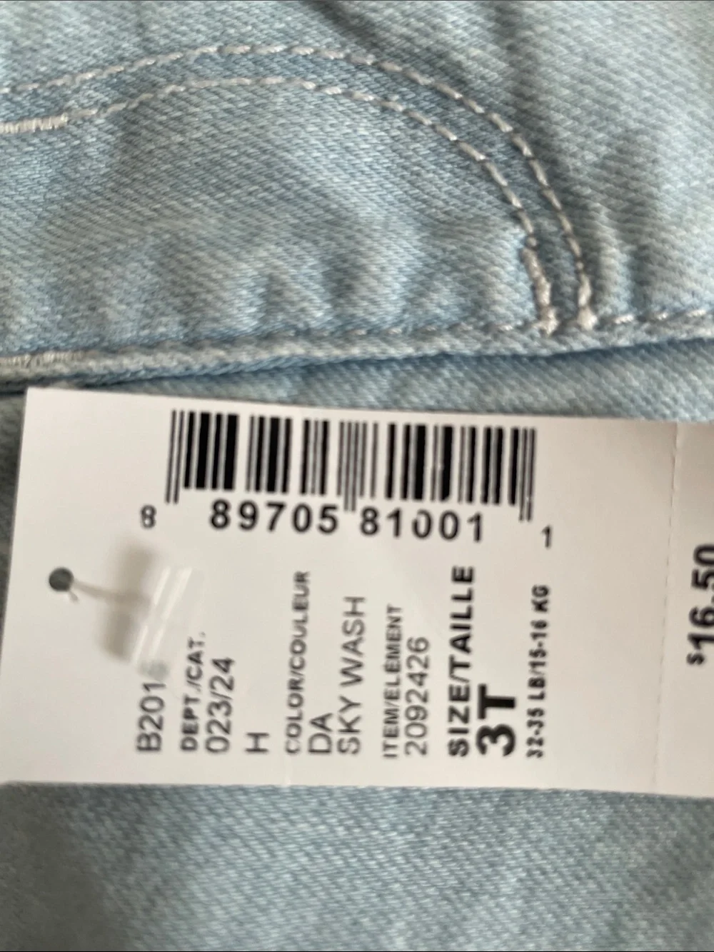 Toddler Girl’s Jeans, 3T